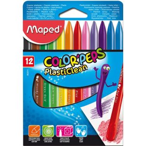 Maped PlastiClean Crayons by 12