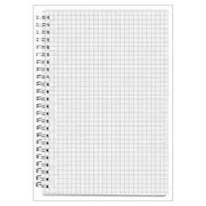 Student Notepad Spiral Bound – A4 5 mm Squares 210 x 297mm 80 pages