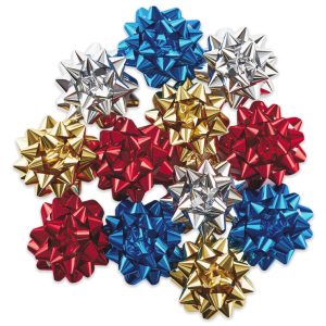 North Pole Metallic Bows (Pack of 24)