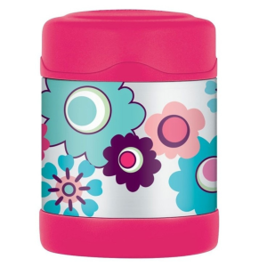 Thermos Fun Trainer Food Flask, 290ml, Floral Pink 5010576863942