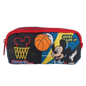 MUST 2 ZIP PENCIL POCKET MICKEY NEVER GIVE UP 5205698604263